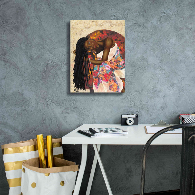 Woman Strong III by Alonzo Saunders - Unframed Print on Canvas, 16" H x 12" W x 0.75" D