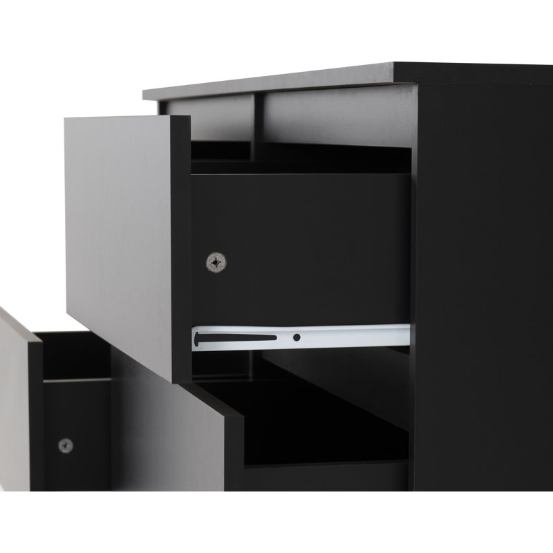 Braunstein 6 Drawer Chest Of Drawers, Black
