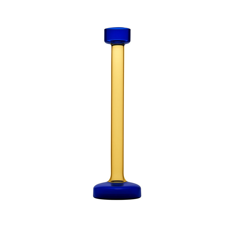 Bougeoir en verre Montana - jaune moyen, H 11,25 po x l 3 po x P 3 po, Jaune