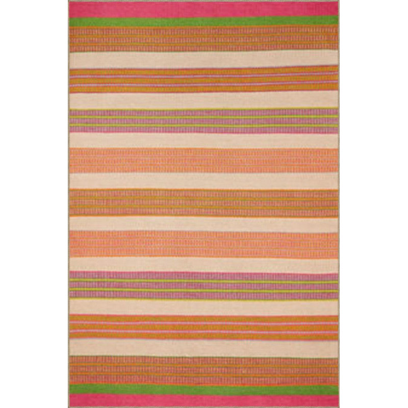 Tapis rouge tissé à rayures rouges, Sous-tapis rectangulaire 3 pi 11 po x 5 pi 11 po i
