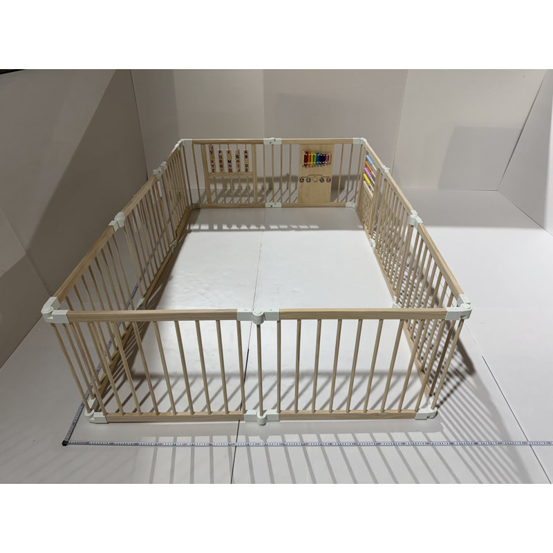 Adjustable Shape Safety Play Yard for Toddlers, 86"W × 57" × 24"