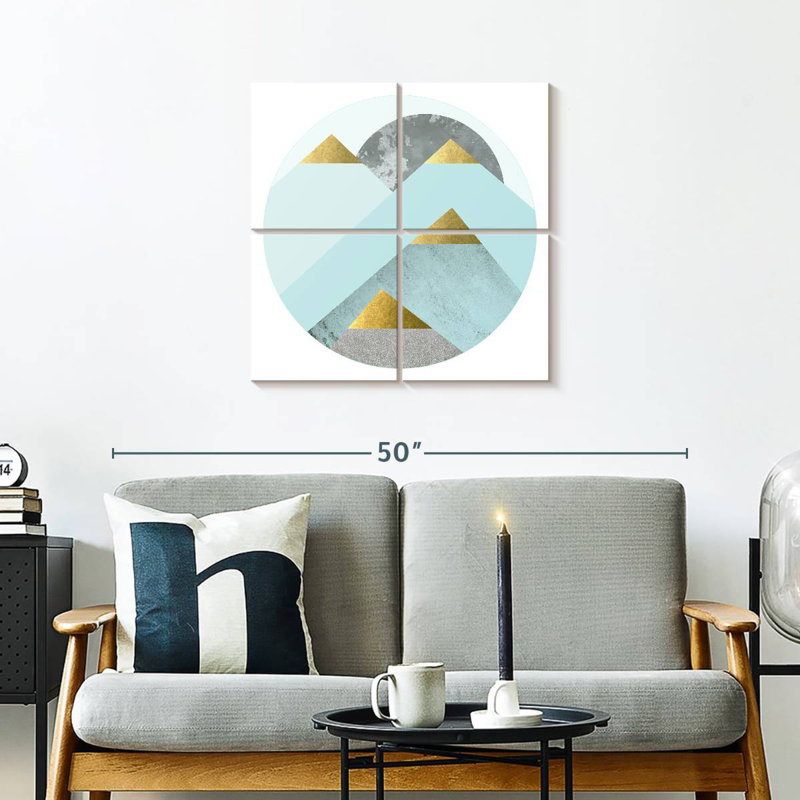 Avery Turquoise Gold Mountains, H 26 po x l 26 po