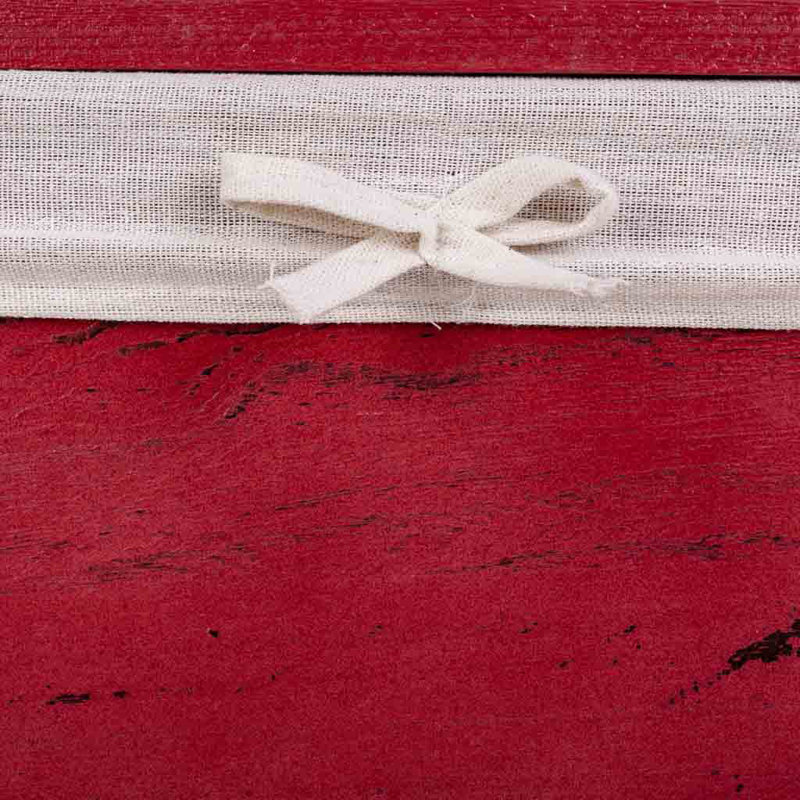 Wood Laundry Set with Handles, Red