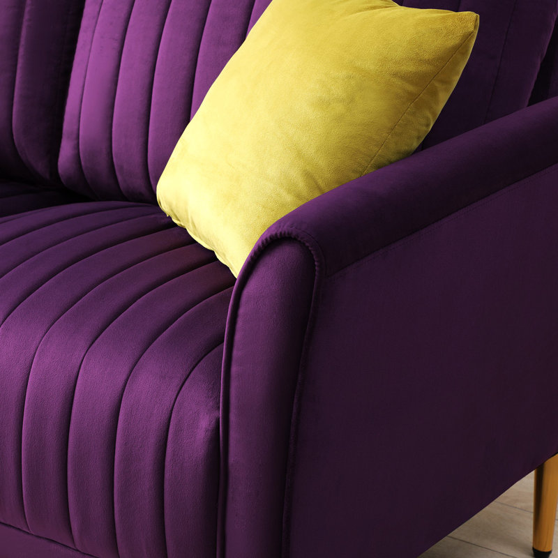 Ensemble de salon 2 pièces, Velours mauve