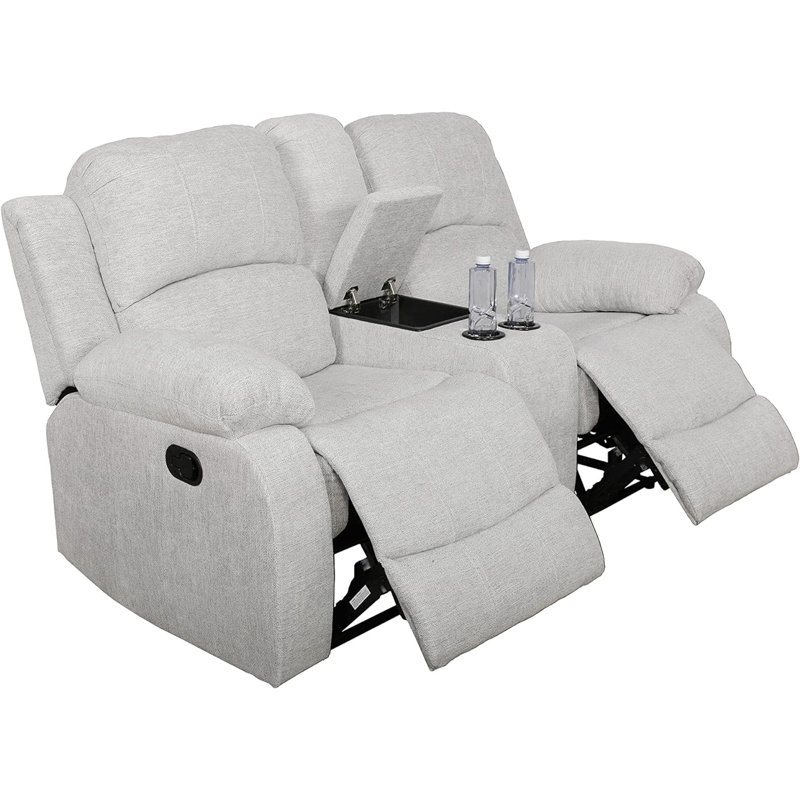 Ensemble de salon en tissu 2 pièces Whall, Lin gris