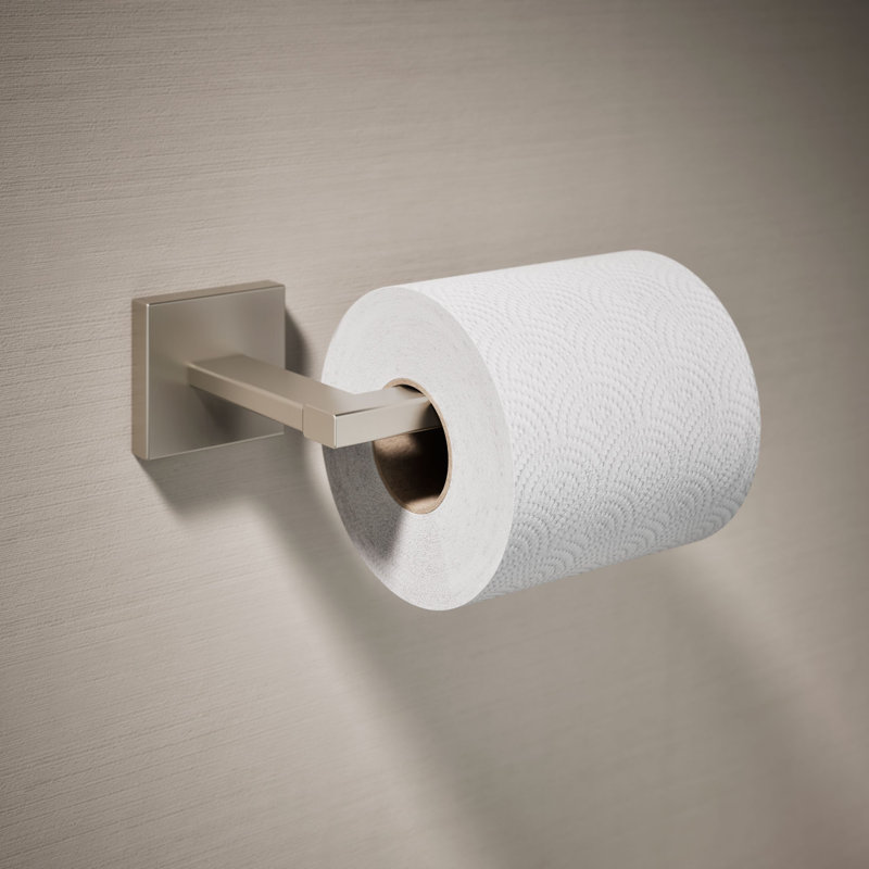 Square Toilet Tissue Holder, Vibrant Brushed Nickel
