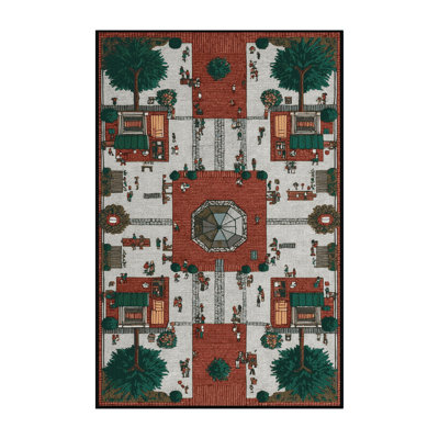 Tapis brun lavable à la machine