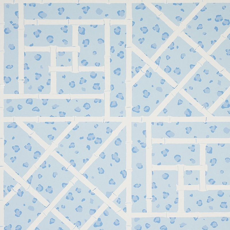 Papier peint Schumacher x Cristina Buckley, Bleu ciel