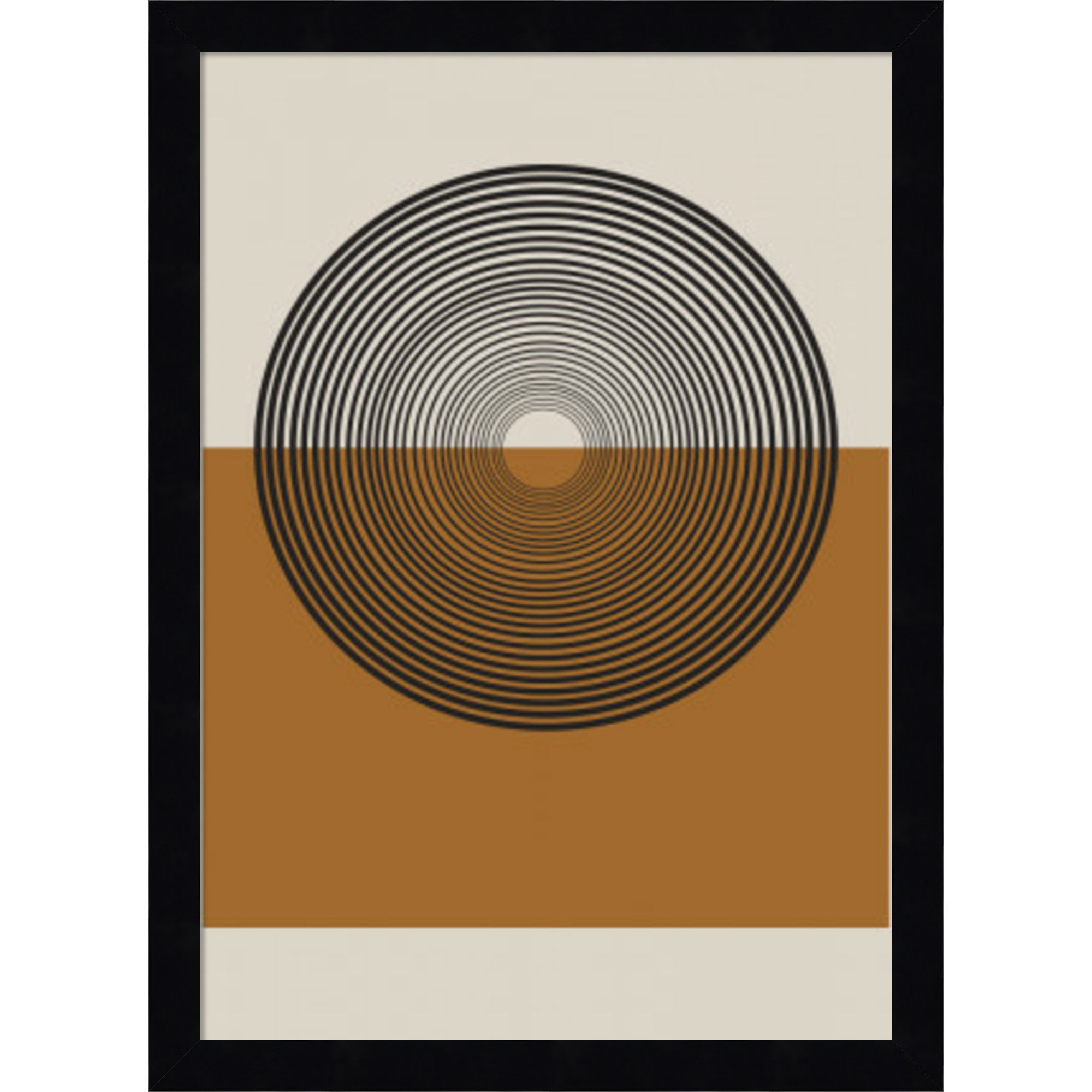 Retro Landscape by The Miuus Studio, 17" H x 13" W x 1" D, Black