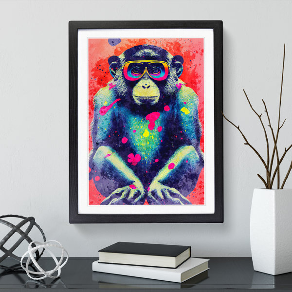 Happy Larry Splashed Monkey No.1 Abstract | Wayfair.co.uk