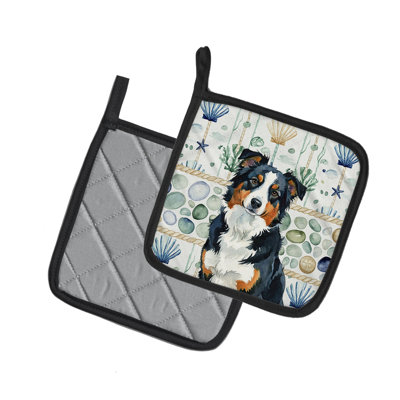 Paire de poignées en verre noir Tri American Shepherd