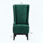 Fauteuil d'appoint en velours à haut dossier - vert - à oreilles - dossier de 27,6 po