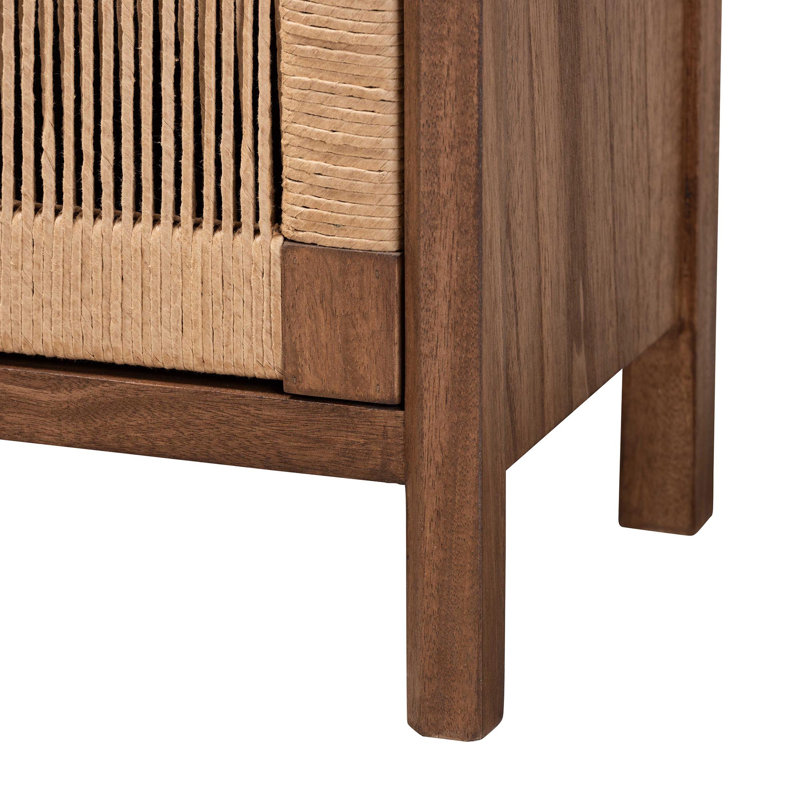 Marlyss Manufactured Wood and Bayur Wood Nightstand