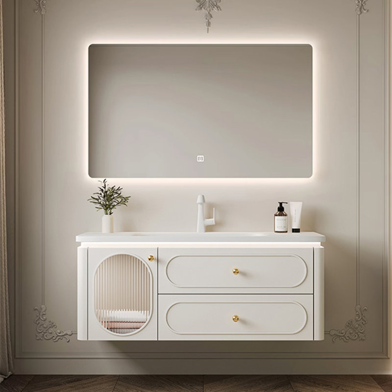 Meuble-lavabo moderne et élégant, Blanc