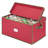 Whitmor Storage Box with Removable Trays - Red w/Green Trim