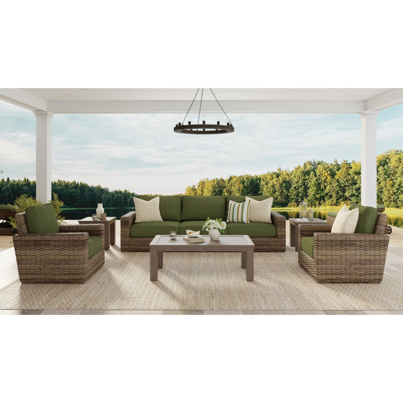 Havana Outdoor Patio Lounge Chair with Sunbrella Cushions, Canvas Flax Sunbrella®