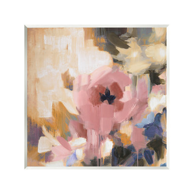 Art abstrait sur plaque de fleur rose par Liz Jardine