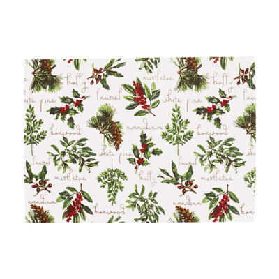 Floral 100% Cotton Christmas Tablecloth