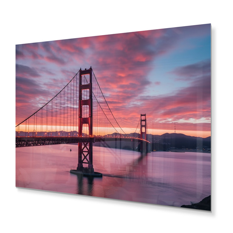 San Francisco, Golden Gate Bridge - impressions sur métal, Californie, H 30 po x l 40 po x P 1 po