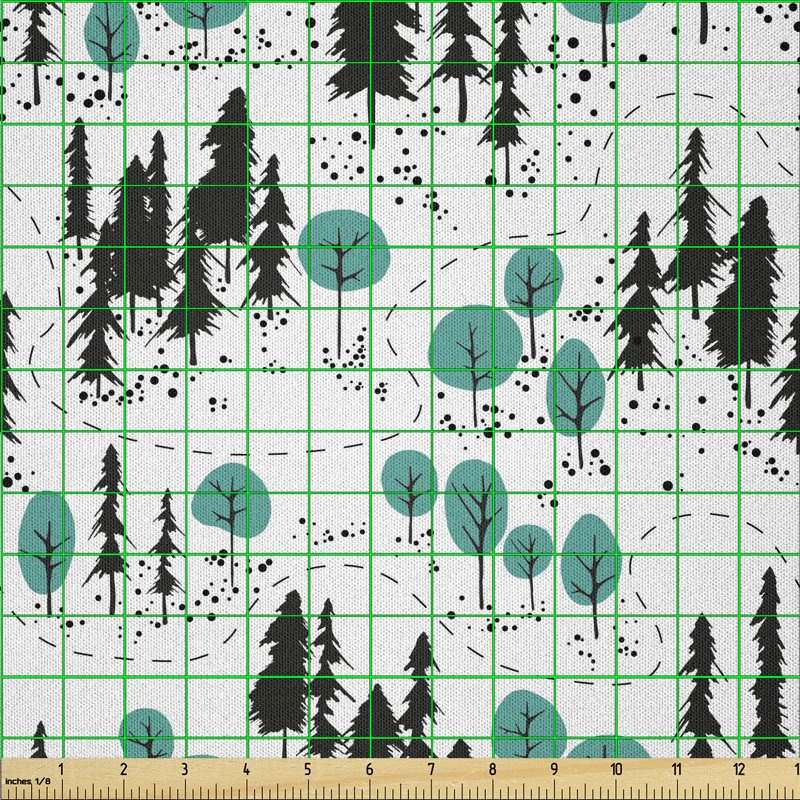 Davar the Forest Road Through Trees Multi-Purpose Fabric