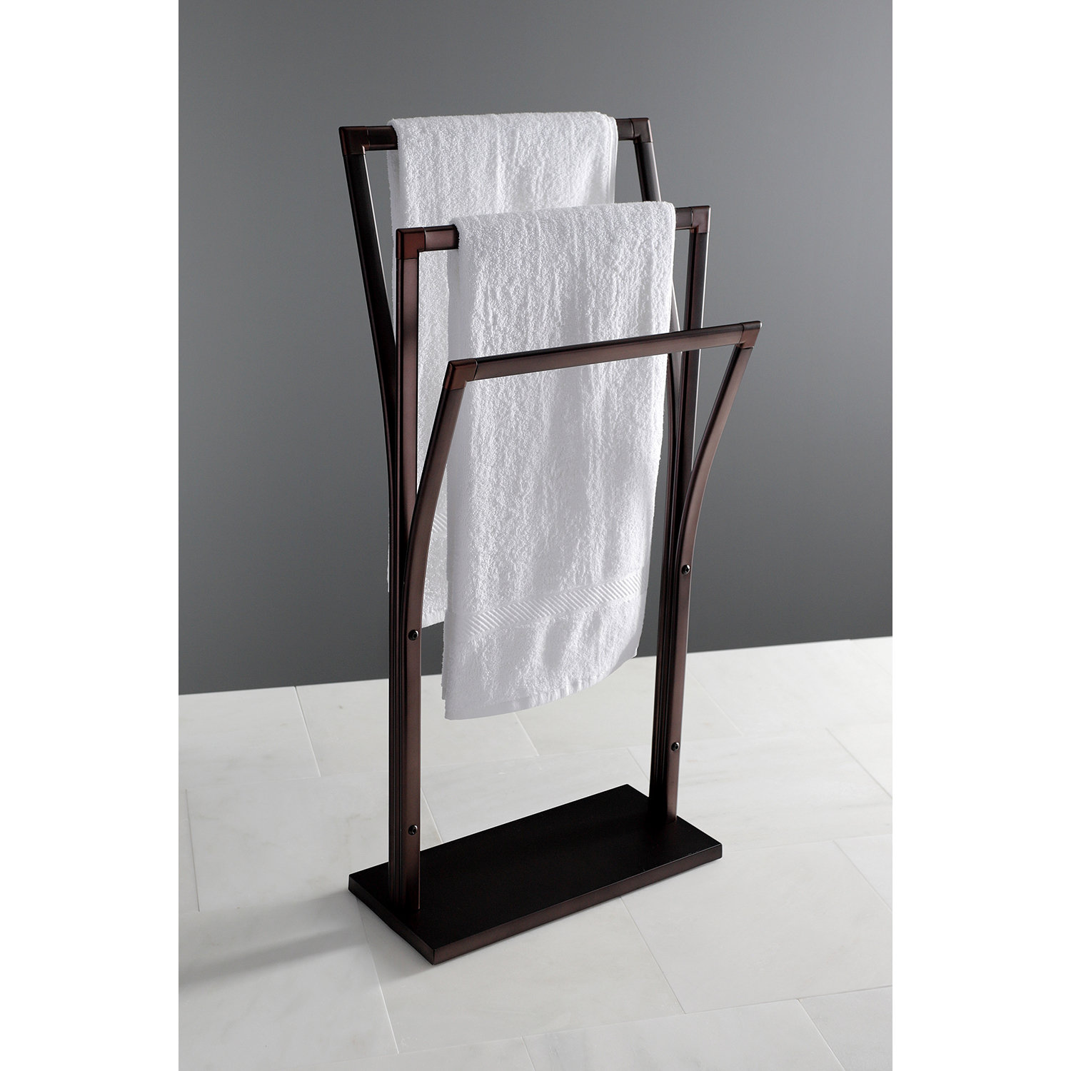 Edenscape Freestanding Y-Style Towel Rack, Oil Rubbed Bronze