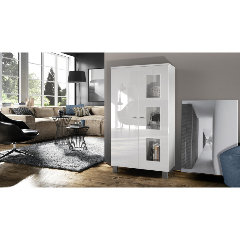 Display Cabinet, Without, White/White