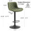 Swivel Upholstered Adjustable Height Counter Stool with Metal Frame-178966334-178966329