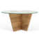 Oliva Glass Top Pedestal End Table