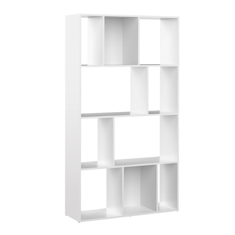 Shaneal 180.6cm H x 98.2cm W Standard Bookcase, White