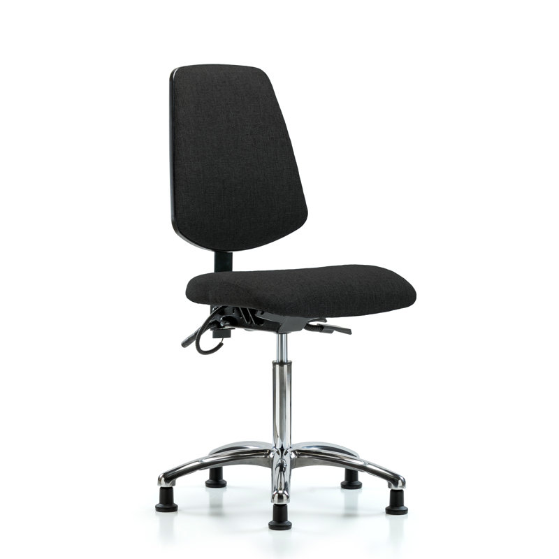 Chaise antistatique Lisette, Noir, Patins, Non inclus