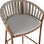 Tabouret de bar ergonomique ergonomique en métal et rotin pour terrasse et café
