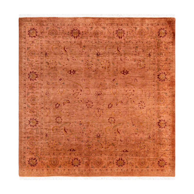 Overdyed One-of-a-Kind 6' 2" X 6' 3" Hand Knotted Area Rug