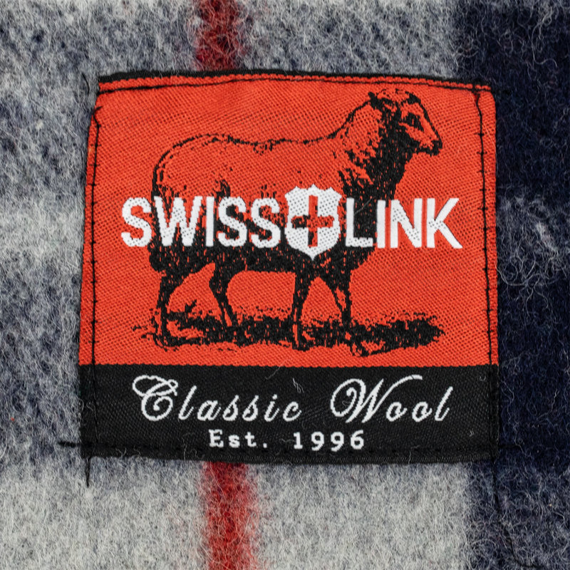 Couverture en laine, Bleu gris