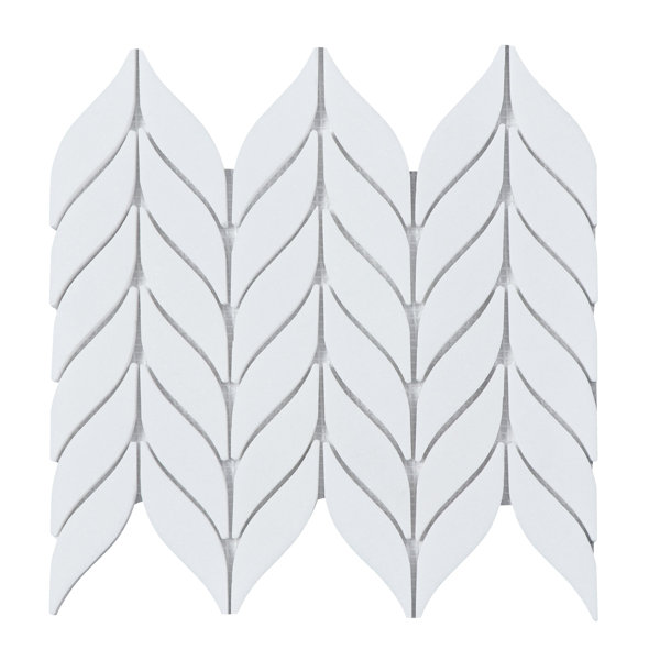Leaf Pattern Marble Novelty Mosaic Tile