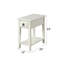 Table d'appoint à finition blanche Jeana (table basse incluse seulement)
