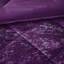 Full/Queen Purple Velvet Comforter - Warm & , Diamond , Includes Shams, Machine Washable Sized Bedding With Pillow