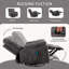 Fauteuil inclinable manuel pivotant surdimensionné de 39,8 po avec massage et chauffant-1739105413