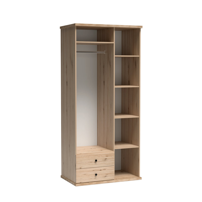 Cali Laminate Wardrobe, 213cm H x 100cm W x 60cm D