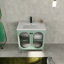 Meuble-lavabo 30 po avec lavabo en céramique - Armoire autoportante en acier à finition menthe 30 po