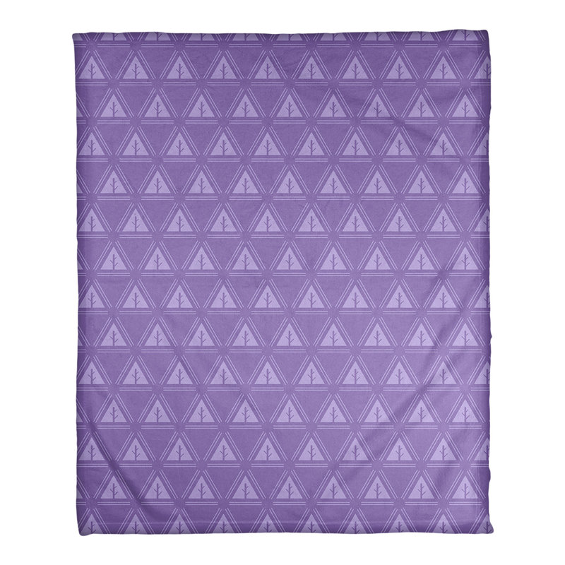 Couverture polaire minimal trees, l 50 po x L 60 po, Mauve
