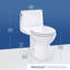 TOTO Ultramax One-Piece Round 1.28 GPF Universal Height Toilet with Right-Hand Trip Lever, CEFIONTECT and SS113 SoftClose Seat, Cotton White - MS603113CEFRG#01-1874607305-1874607306