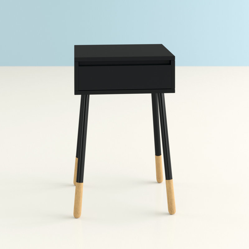 Danixsa End Table with Storage, Black