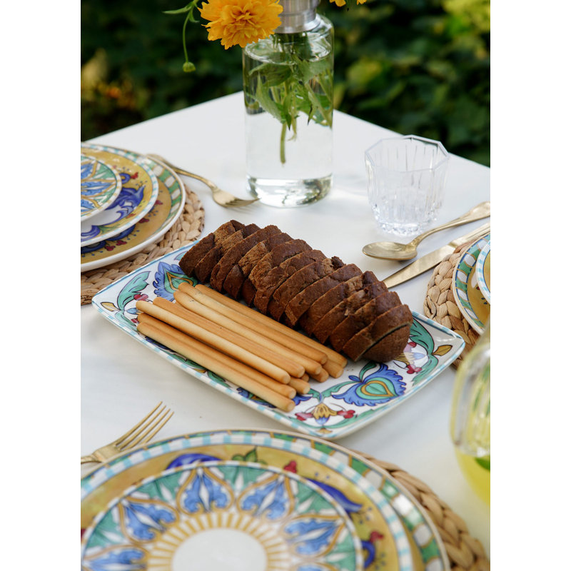 Elegant 13.4 x 9.8 inch Ceramic Platter, 100% Ceramic, Not Dishwasher or Microwave Safe | Perfect for Serving Appetizers, Desserts, and Main Dishes | Stylish Design for Entertaining and Everyday Use