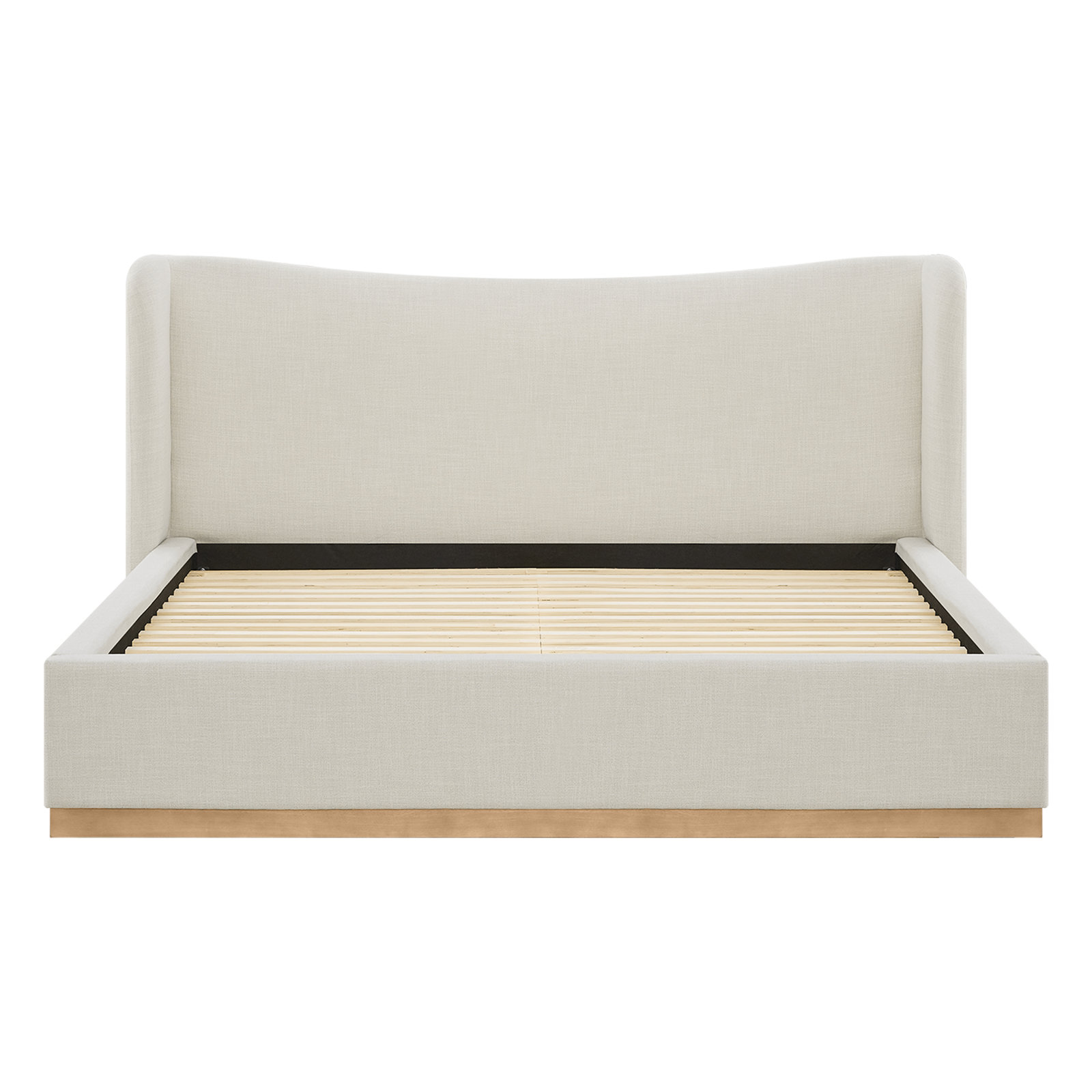 Adelaide Wingback Platform Bed, Effie Linen, King 