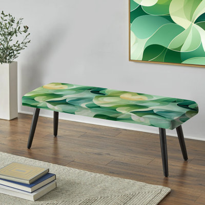 Banc rembourré géométrique Green Green