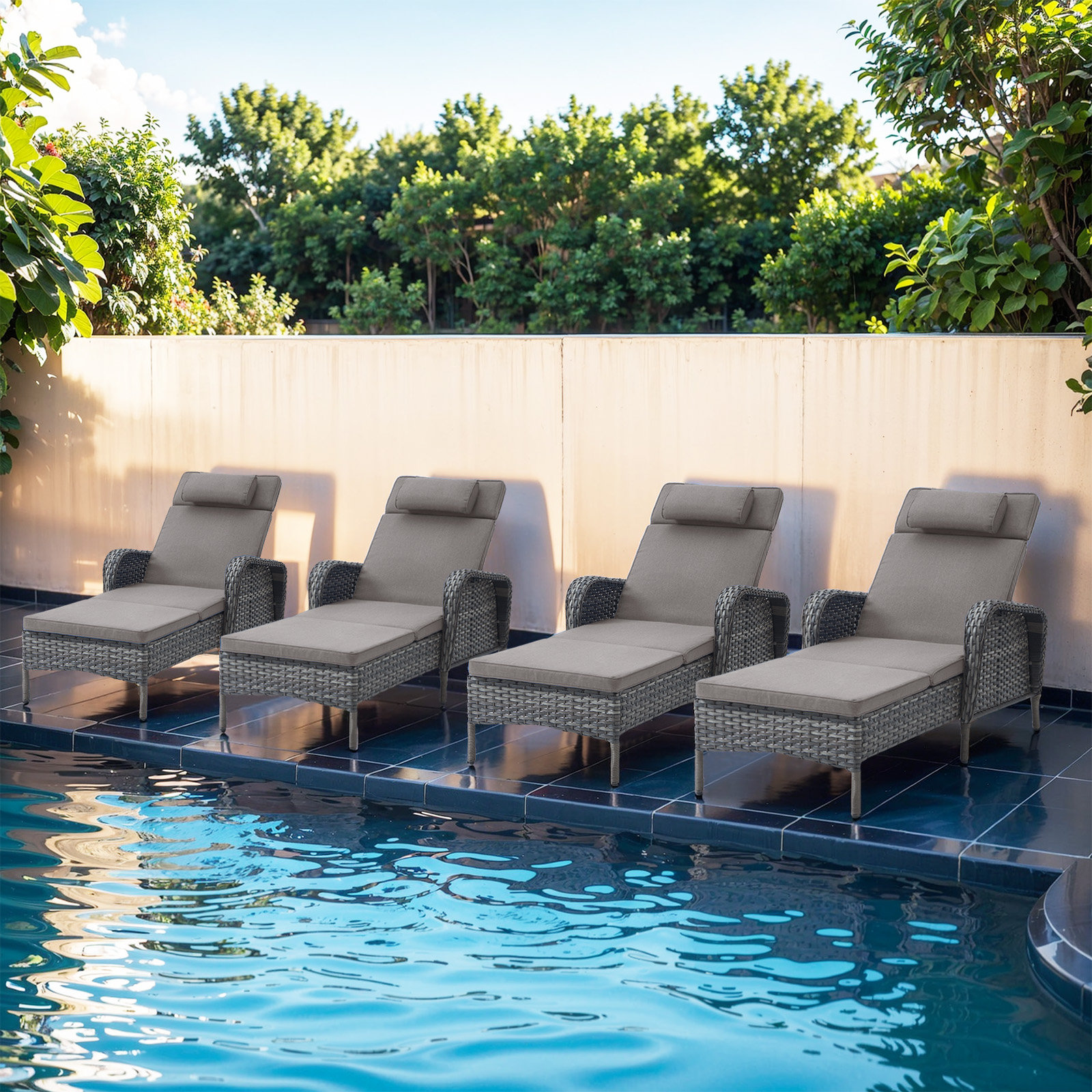 Red Barrel Studio® Schutt Outdoor Wicker All Weather Chaise Reclining