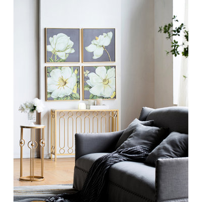 20 x impressions botaniques blanches et dorées pour la maison, de 4, décor à la maison, impressions de décor de salon, cadre ps, convient à toutes les pièces