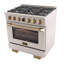 30 in. 4.2 cu. ft. 4 Burners Dual Fuel Range in Stainless Steel with Kucht Horus Thermostat-1258405768