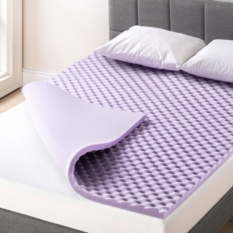 Mousse à mémoire de forme surmatelas Gilkes, Simple, 3", Lavande