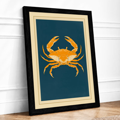 Golden Crab Geometric - Framed Print
